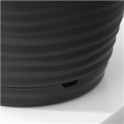 Горшок для цветов с поддоном Saffron, 2.6 л, d=17.6 см, h=16.2 см, пластиковый, серый