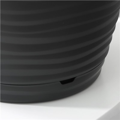 Горшок для цветов с поддоном Saffron, 2.6 л, d=17.6 см, h=16.2 см, пластиковый, серый