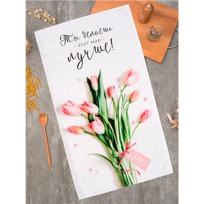 Полотенце «Этель. Весеннее настроение», 40×73 см, 100% хлопок, саржа 190 г/м²