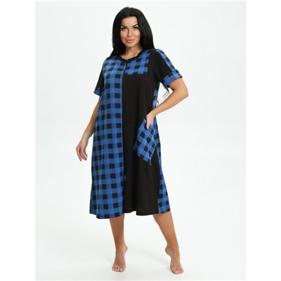 Халат Валерия (Синяя клетка)