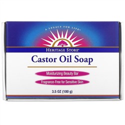 Heritage Store, Увлажняющее касторовое мыло для красоты, 3.5 унций (100 г)