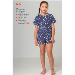 Хлопковая пижама для девочки с шортами Happyfox