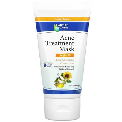 Earth's Care, маска для борьбы с акне, 71 г (2,5 унции)