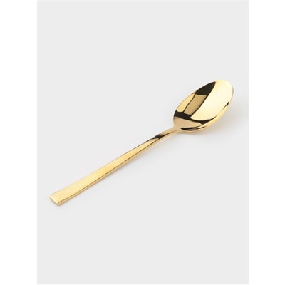 Столовая ложка Magistro Kolos min, длина 20.3 см, толщина 2.2 мм, нержавеющая сталь, золотистая