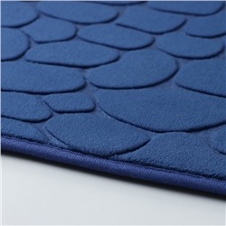 Коврик для ванной и туалета SAVANNA Memory foam, 50×80 см, синий