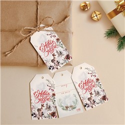 Открытка-шильдик на подарок «С Новым годом», 5×9 см