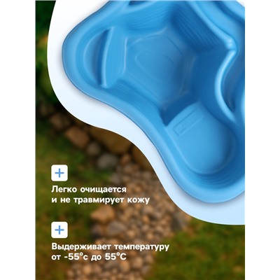 Пруд садовый пластиковый, 135 л, синий