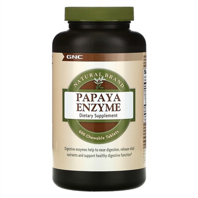 GNC, Papaya Enzyme, 600 Chewable Tablets