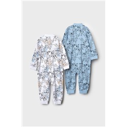 Комбинезон детский трикотажный для мальчиков, 2 шт в комплекте PLAYTODAY, 1242081
