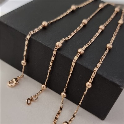 Цепочка на шею ювелирная бижутерия коллекция "Дубай", покрытие позолота, арт.314.937