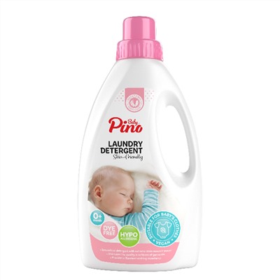 Baby Pino Гель для стирки детского белья гипоаллергенный 0+ / Laundry Detergent Pink, 1000 мл