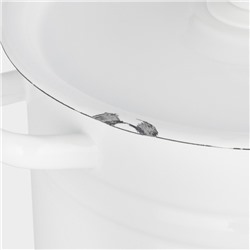 УЦЕНКА Кастрюля эмалированная цилиндрическая, 9 л, светлая МИКС