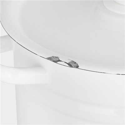 УЦЕНКА Кастрюля эмалированная цилиндрическая, 9 л, светлая МИКС