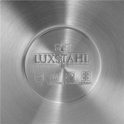 Кастрюля LUXSTAHL, 11 л, d=29.5 см, капсульное дно, индукция, нержавеющая сталь