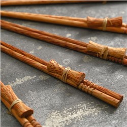 Палочки китайские «Трапеза», 5 пар, 23×7.5×1.5 см, кокос