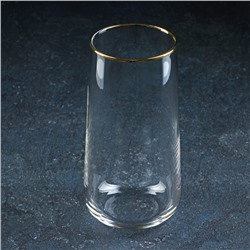 Стакан «Генуя», 500 мл, стекло, с золотой отводкой, прозрачный