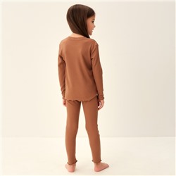 Пижама детская SL HOME, размер 34 (122-128 см), цвет кофейный