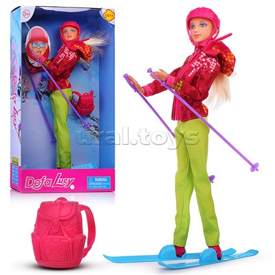 Кукла  "Лыжница" с аксессуарами