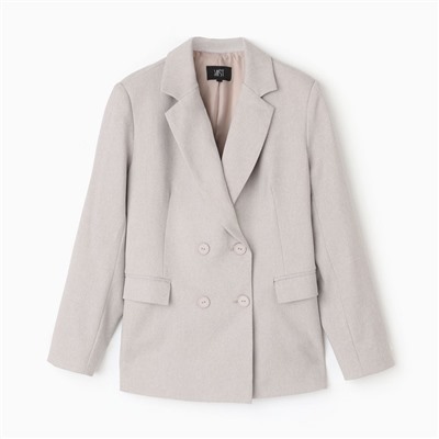 Пиджак женский двубортный MIST plus-size, размер 54, бежевый