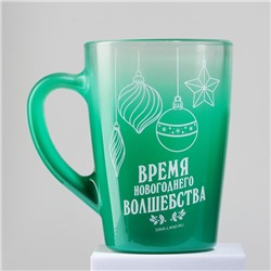 Кружка стеклянная новогодняя «Время волшебства!», 300 мл