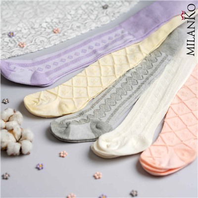 Детские колготки из натурального хлопка "косичка" MilanKo IN-001