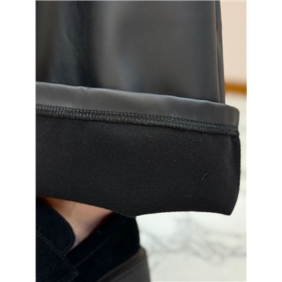 Брюки палаццо эко-кожа