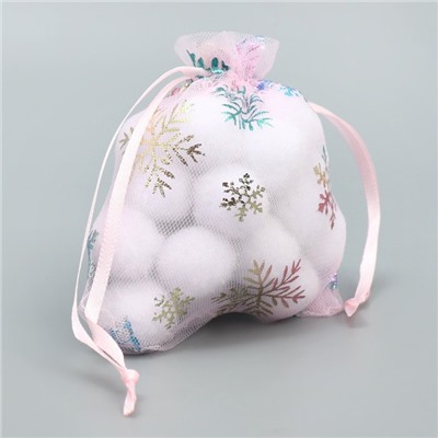 Мешочек подарочный органза «Нежность в Новом Году», голография, органза, 10×12 см ± 1.5 см