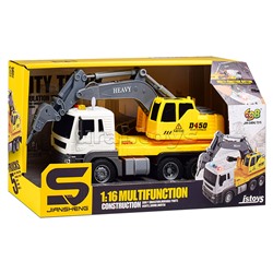 Машина "СтройМощь" 1:16 (свет, звук) в коробке (цвет желтый)