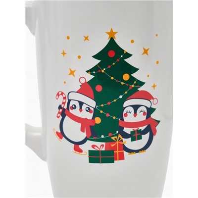Кружка чайная новогодняя «Пингвины», 530 мл