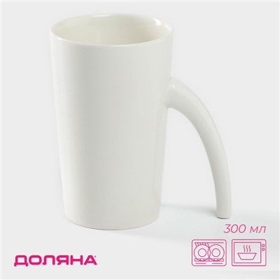 Кружка Доляна Coffee Brea, 300 мл, 11.5×7.8×12 см, керамика, белая