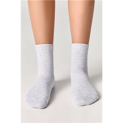 Классические Conte-kids TIP-TOP Однотонные хлопковые носки с вышивкой