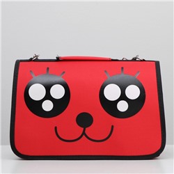 Сумка-переноска каркасная «Весёлый жук», размер S, 37.5×17×22 см, красная