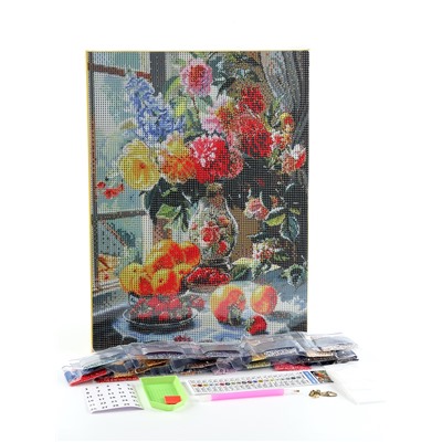 Алмазная мозаика с полным заполнением на холсте с подрамником «Натюрморт», 30×40 см