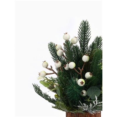 Новогодняя композиция на стол «Зимнее волшебство. Лесной фестиваль», веточки ягод, 30 см