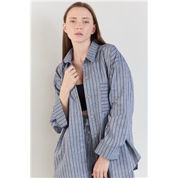 Костюм женский  SET003/14/Серо-синий, черный