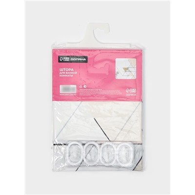 Штора для ванны Доляна «Геометрия», 180×180 см, EVA