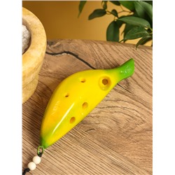 Сувенирный музыкальный инструмент свисток «Банан», 15×3.5×4 см, полирезин