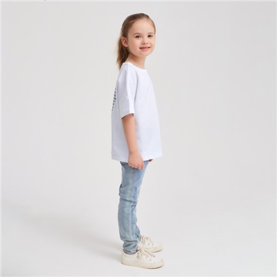 Футболка детская MINAKU: Future, белая, рост 104 см