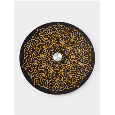 Подставка для торта Magistro «Восток», d=32 см, вращающаяся, стекло, чёрная