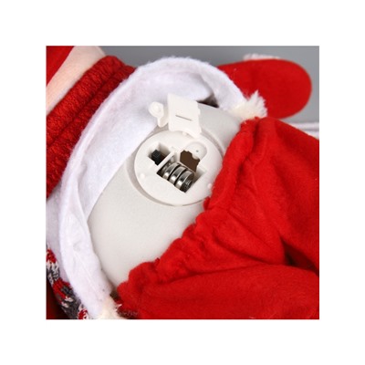 Светодиодная фигура «Снеговик» 13×30×8 см, текстиль, батарейки LR1130×3 (в комплекте), свечение тёплое белое