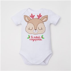 Боди детское «Крошка Я. Оленёнок», рост 62-68 см, белое