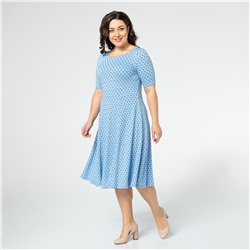 Платье, трикотаж, голубой