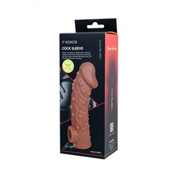 Насадка на фаллос с отверстием для мошонки Cock Sleeve 002 Size L - 17,6 см.