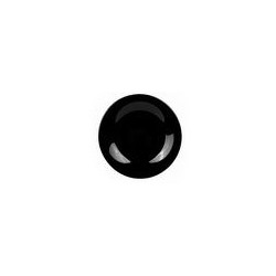 Тарелка 20см, плоская круглая, цвет черный стеклокер  6/48, 100ч-тм8