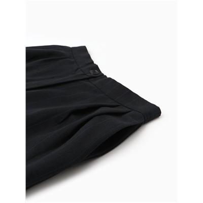 Брюки женские с защипами MINAKU: Modern classic, тёмно-синие, размер 44