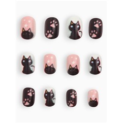 Детские накладные ногти Meow, 12 шт.