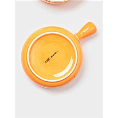 Кокотницы Magistro «Церера», набор 2 шт., 500 мл, d=15.2 см, фарфор, оранжевые