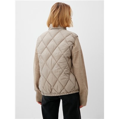 Жилет женский демисезонный на молнии Collorista, молочный, размер 42