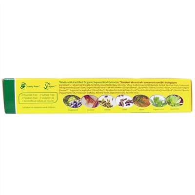 Organix South, TheraNeem Naturals, лечение на основе нима с мятой, зубная паста с мятой, 120 г (4,23 унции)