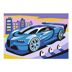 Картина по номерам для малышей "Спортивный автомобиль"